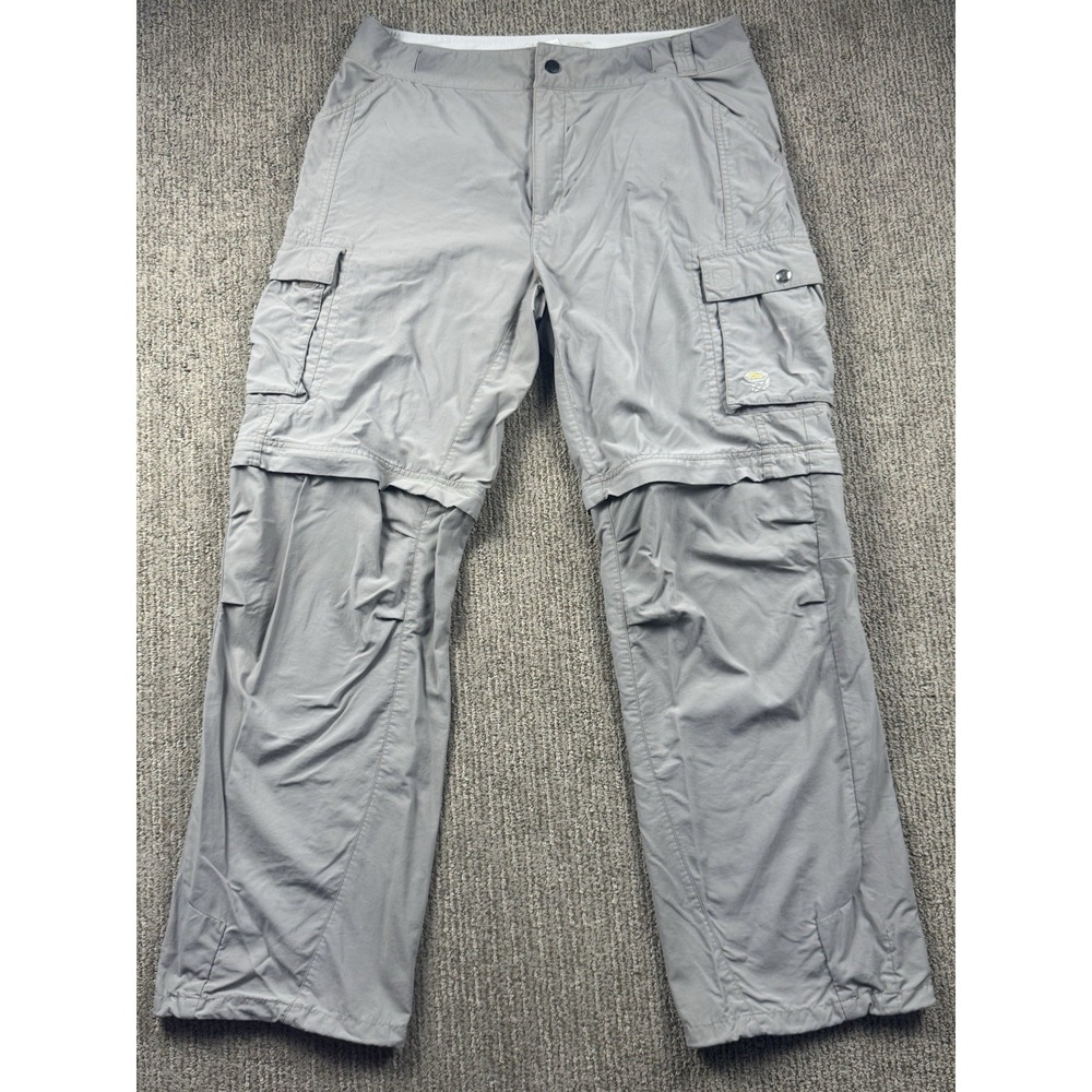 Mountain Hardwear Mens L Cargo Convertible Hiking Pants Outdoor Nylon Grey